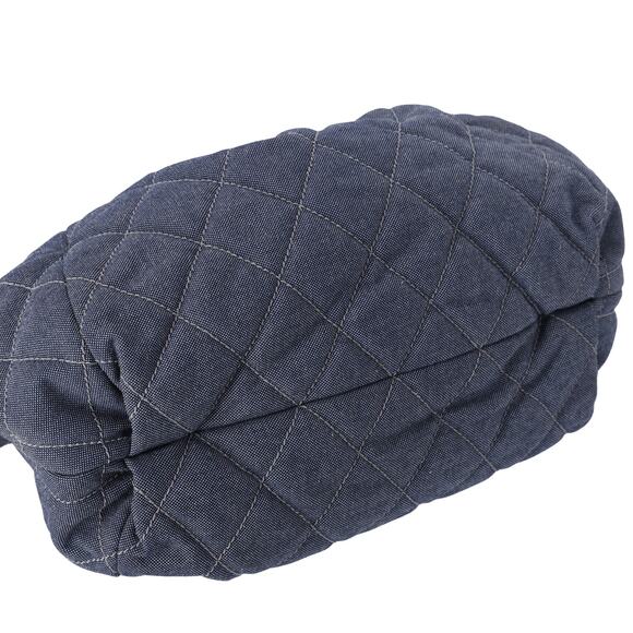 CHANEL Coco Cabas GM Hobo Tote A46887 Blue Red Navy Denim - Picture 4 of 8